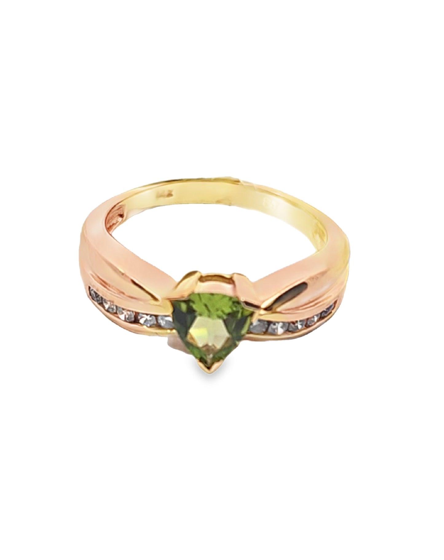 Anillo de diamantes majestuosos semipreciosos con amatista