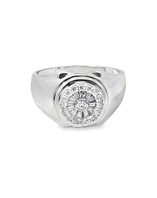 Anillo de diamantes de 14 kt y 7