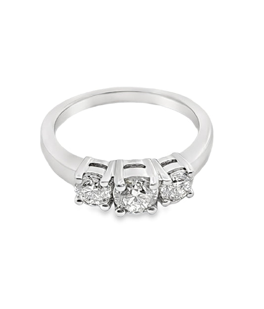 14 Kt TRILOGY Diamond Ring, 1.07 CT