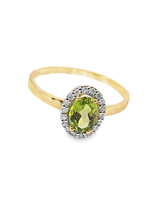 Anillo de diamantes majestuosos semipreciosos con amatista