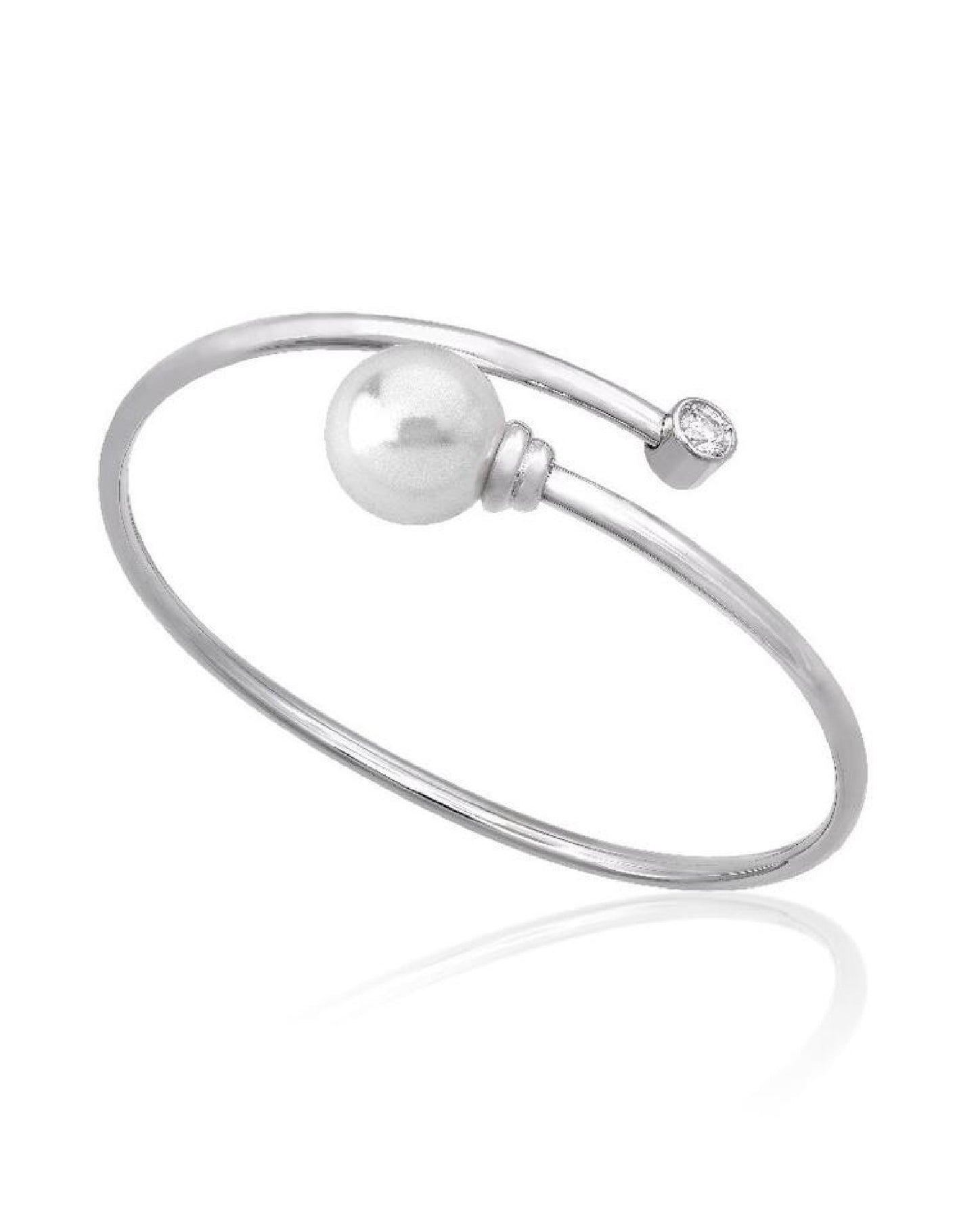 Majorica 16345.01.2.B58.000.1 Bangle White Pearl Alina Cuff Bracelets