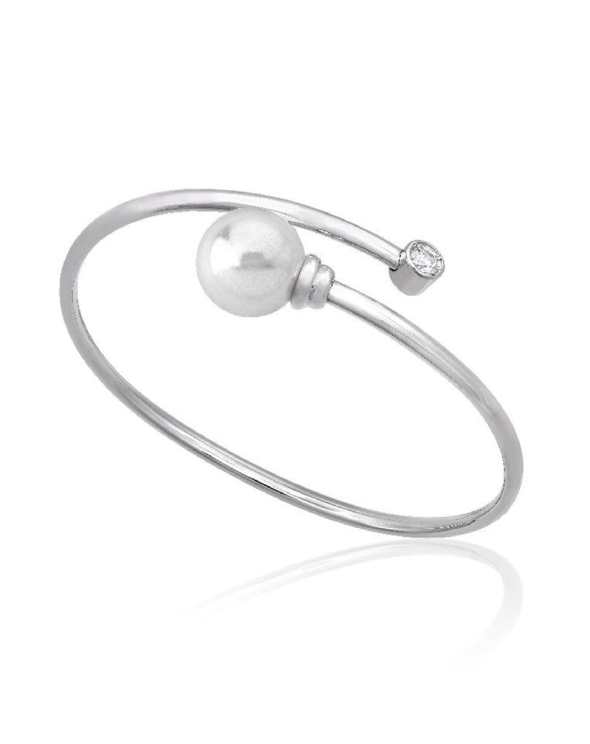 Majorica 16345.01.2.B58.000.1 Bangle White Pearl Alina Cuff Bracelets