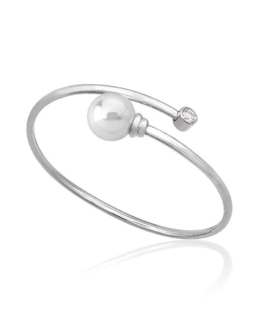 Majorica 16345.01.2.B58.000.1 Bangle White Pearl Alina Cuff Bracelets