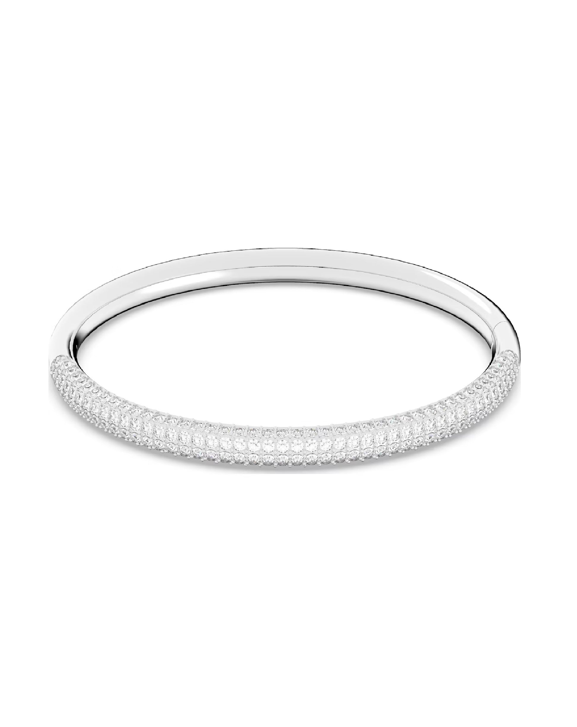 Swarovski Swarovski WHITE Rhodium Plated STONE bangle Bracelets
