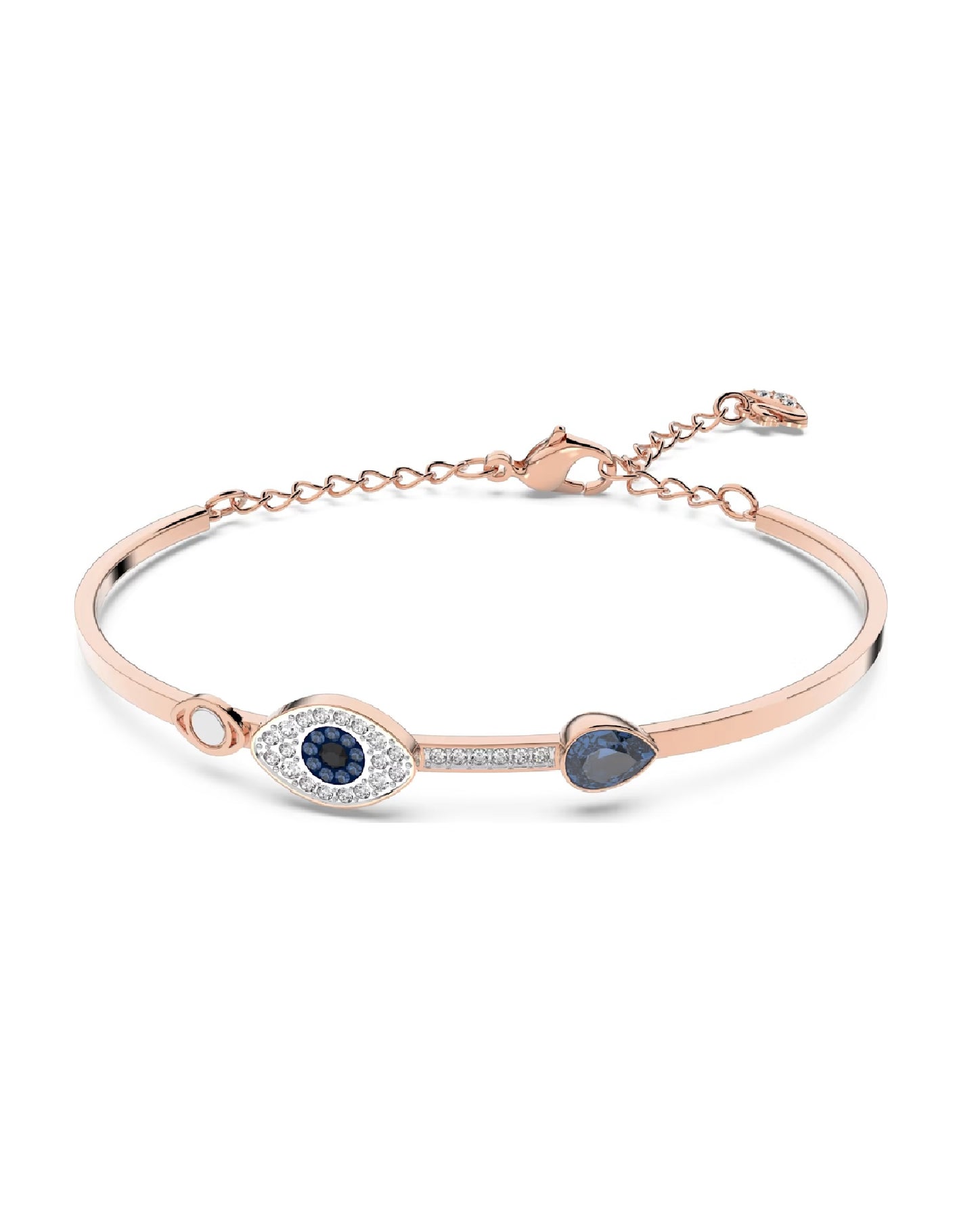 Swarovski Swarovski White EVIL EYE Rhodium Plated STONE Bangle Bracelets