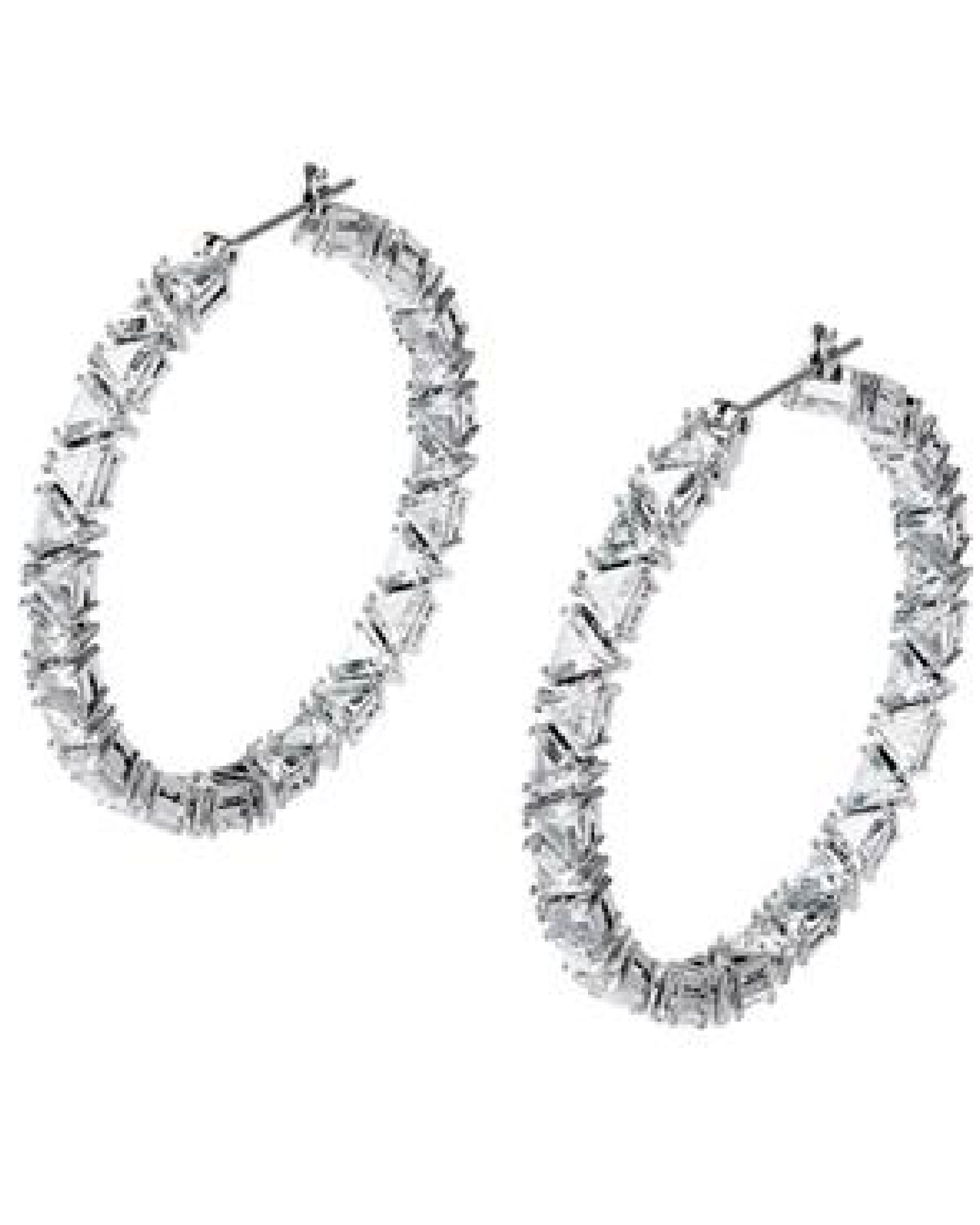 5632466 Swarovski Millenia White Tone Hoop Earring