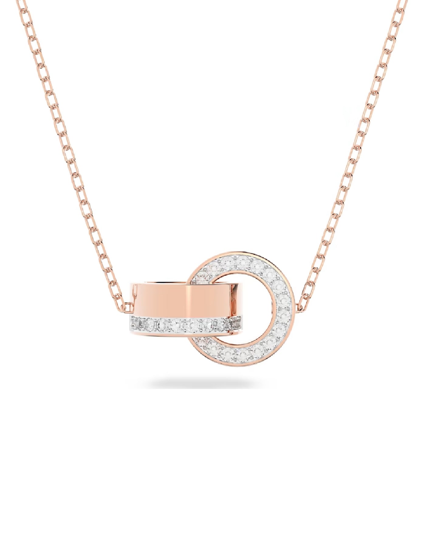 Swarovski 5636496 Swarovski HOLLOW Pendant, Rose Tone, Rhodium Plated Necklaces