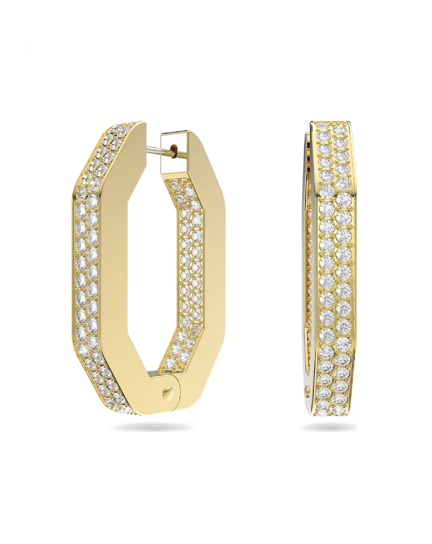 Swarovski 5639098 Swarovski DEXTERA Yellow Gold Tone Hoop Earring Earrings
