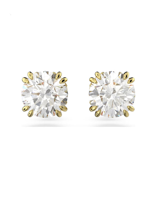 Swarovski 5642595 Swarovski Constella STUD Earring, Rhodium Plated YELLOW Tone Earrings