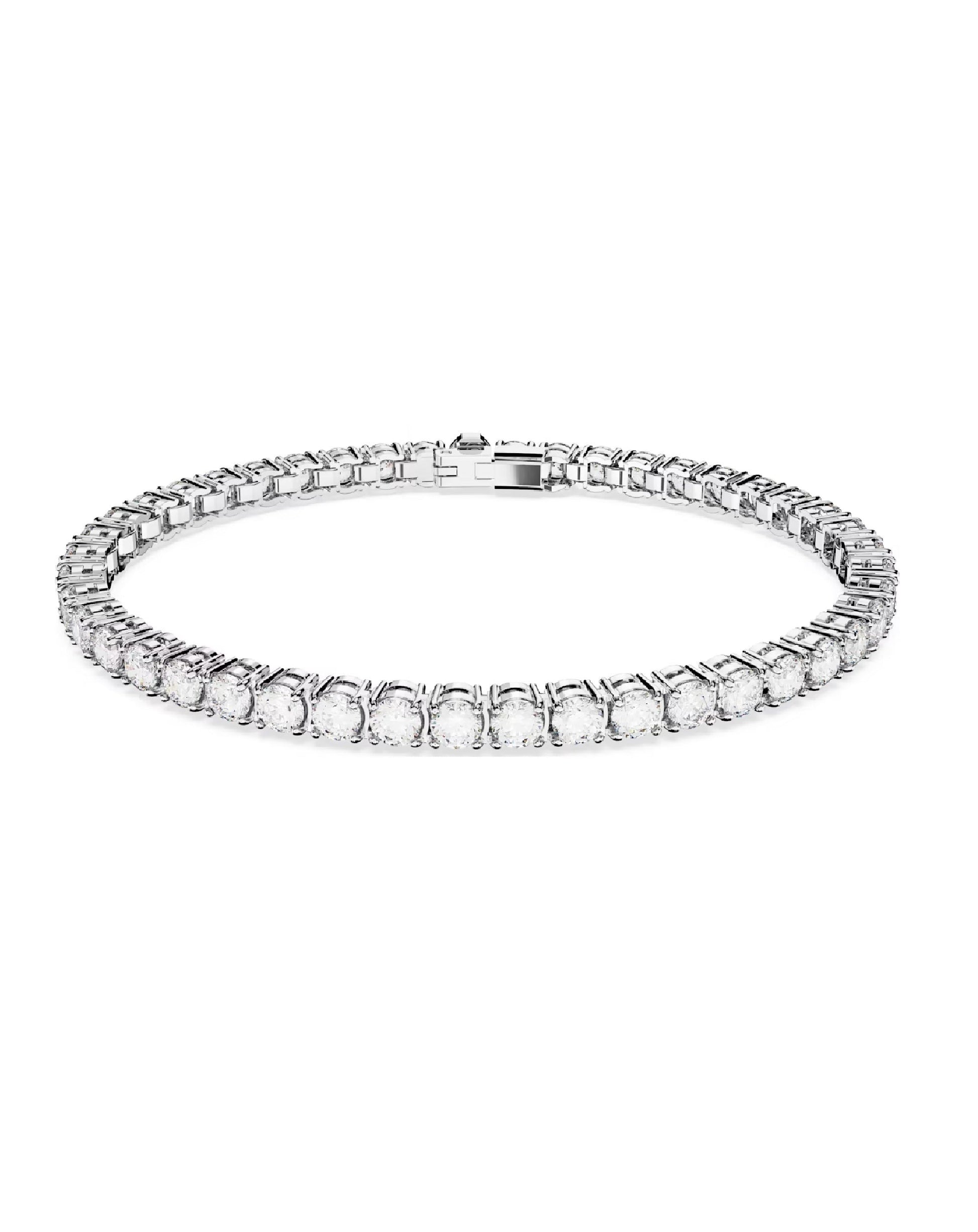 Swarovski 5648937 Swarovski Matrix BRACELET Size M, White Rhodium Bracelets