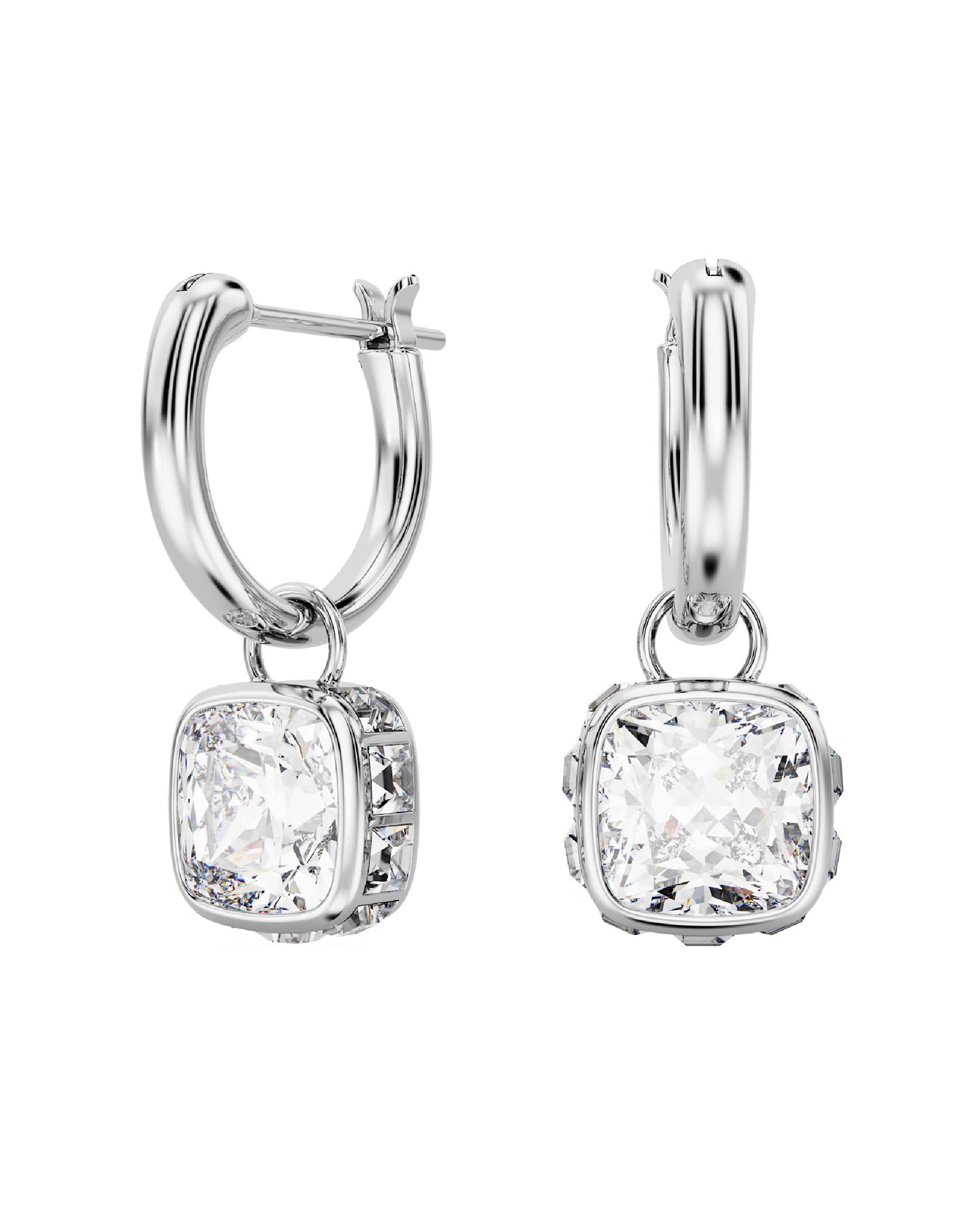 Swarovski Swarovski MILLENIA Drop Earrings White Tone Round Earrings