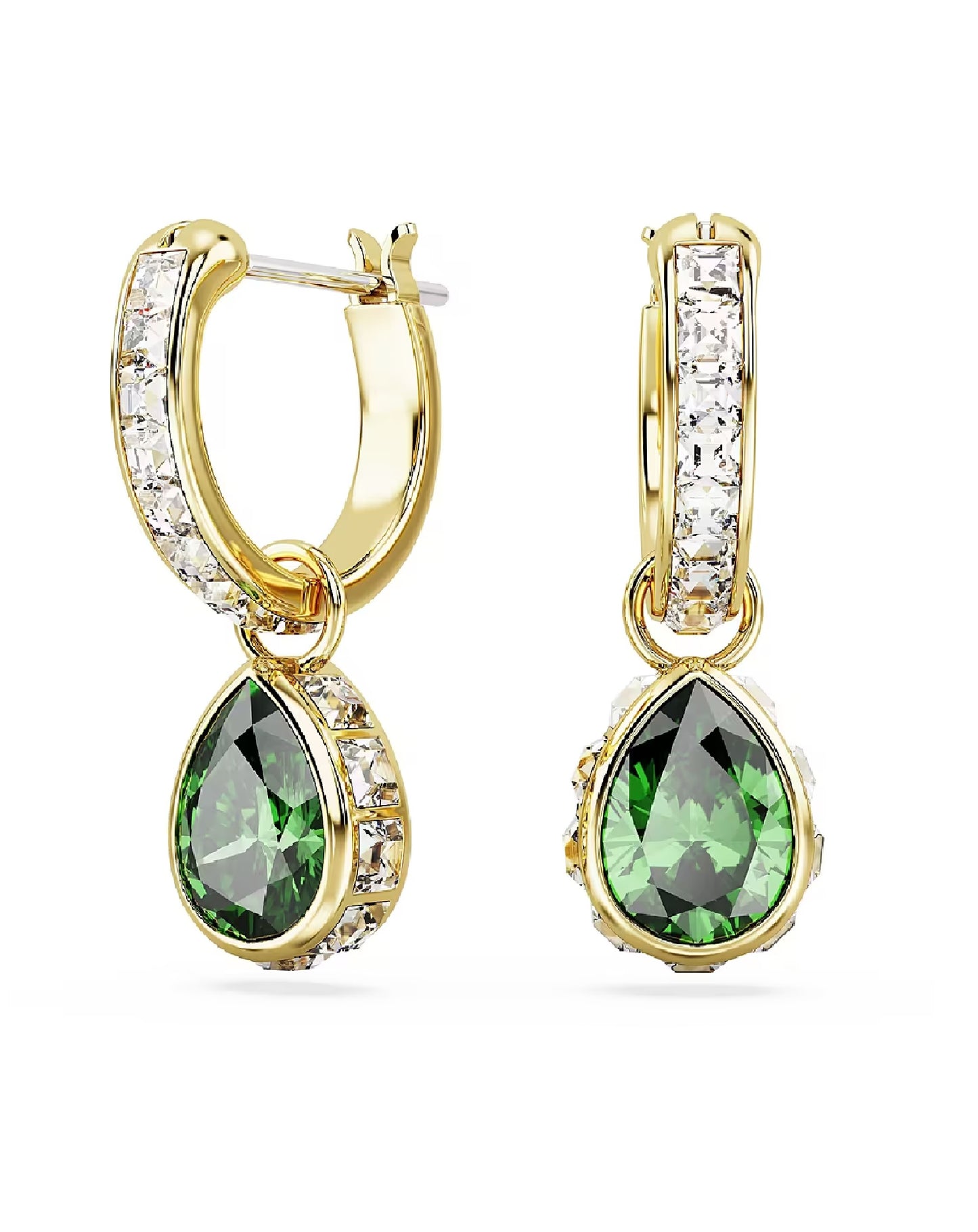 Swarovski Swarovski MILLENIA Drop Earrings White Tone Round, PEAR CUT Earrings