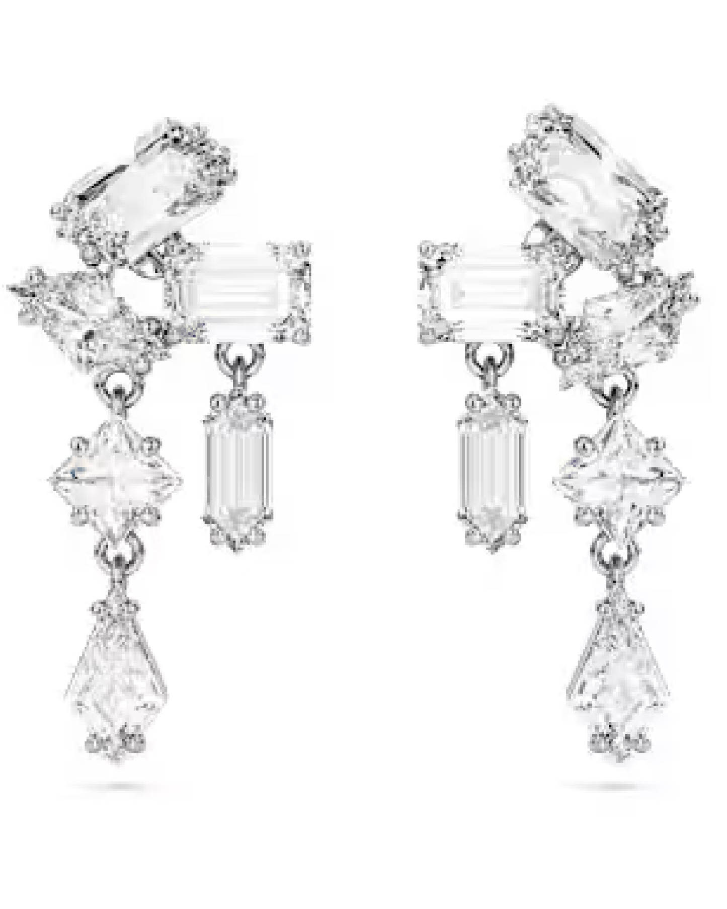 5665825 Swarovski Mesmera Drop White Gold Earring