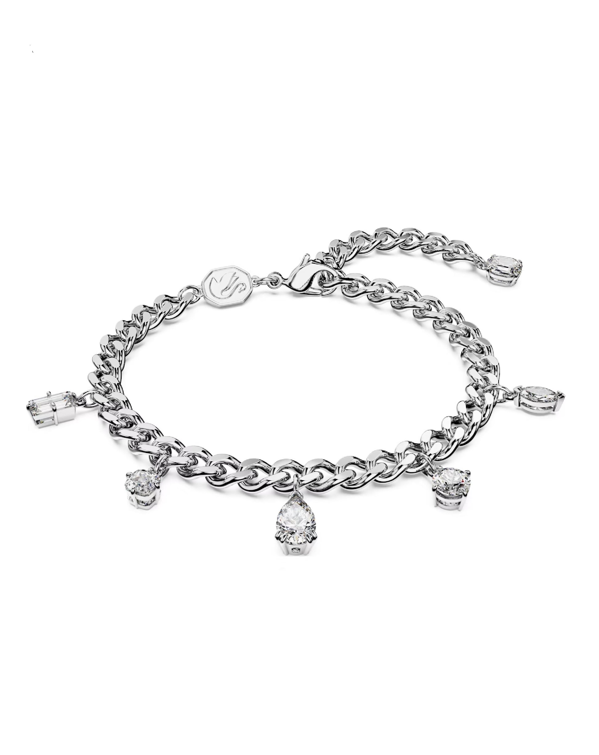 Swarovski Swarovski Dextera Pavé BRACELET, WHITE Gold Tone, Size M Bracelets