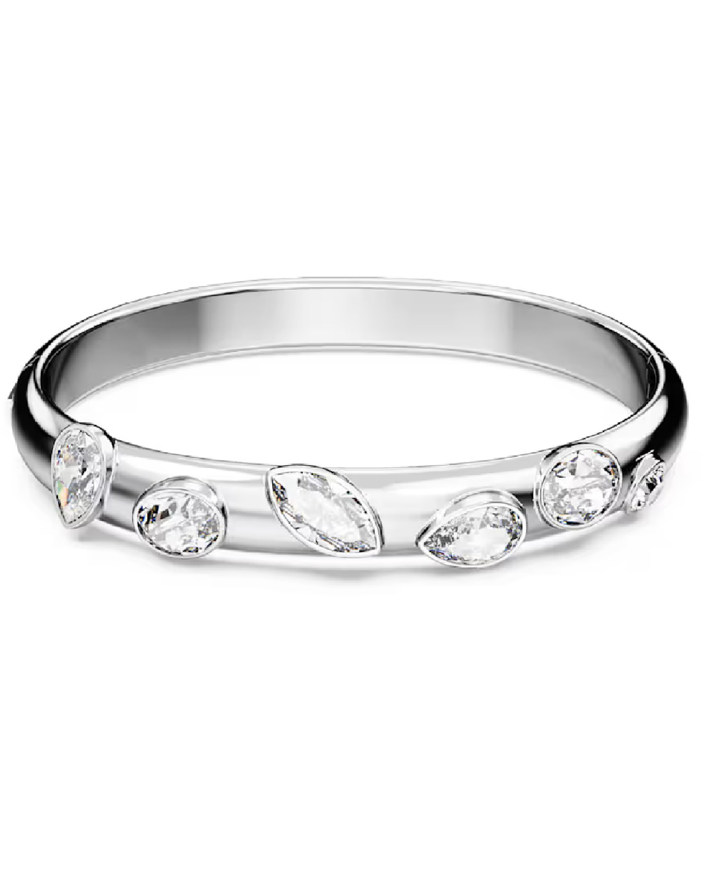 5671195 Swarovski Dextera Bangle White Gold Tone Plated