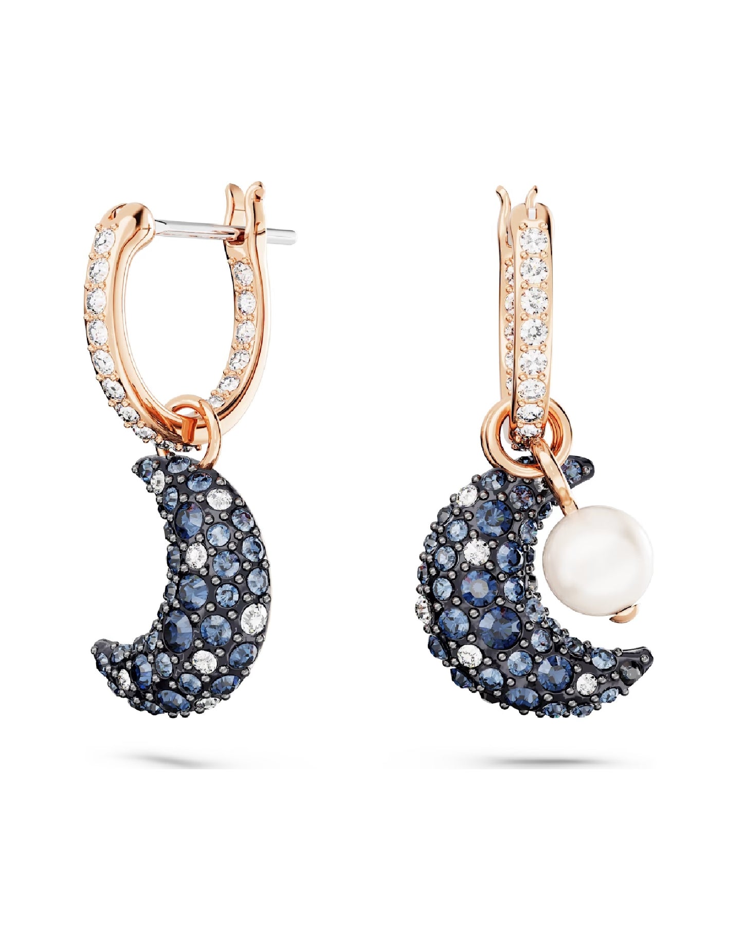 Swarovski 5671569 Swarovski LUNA DROP Earrings, Rhodium Plated Earrings