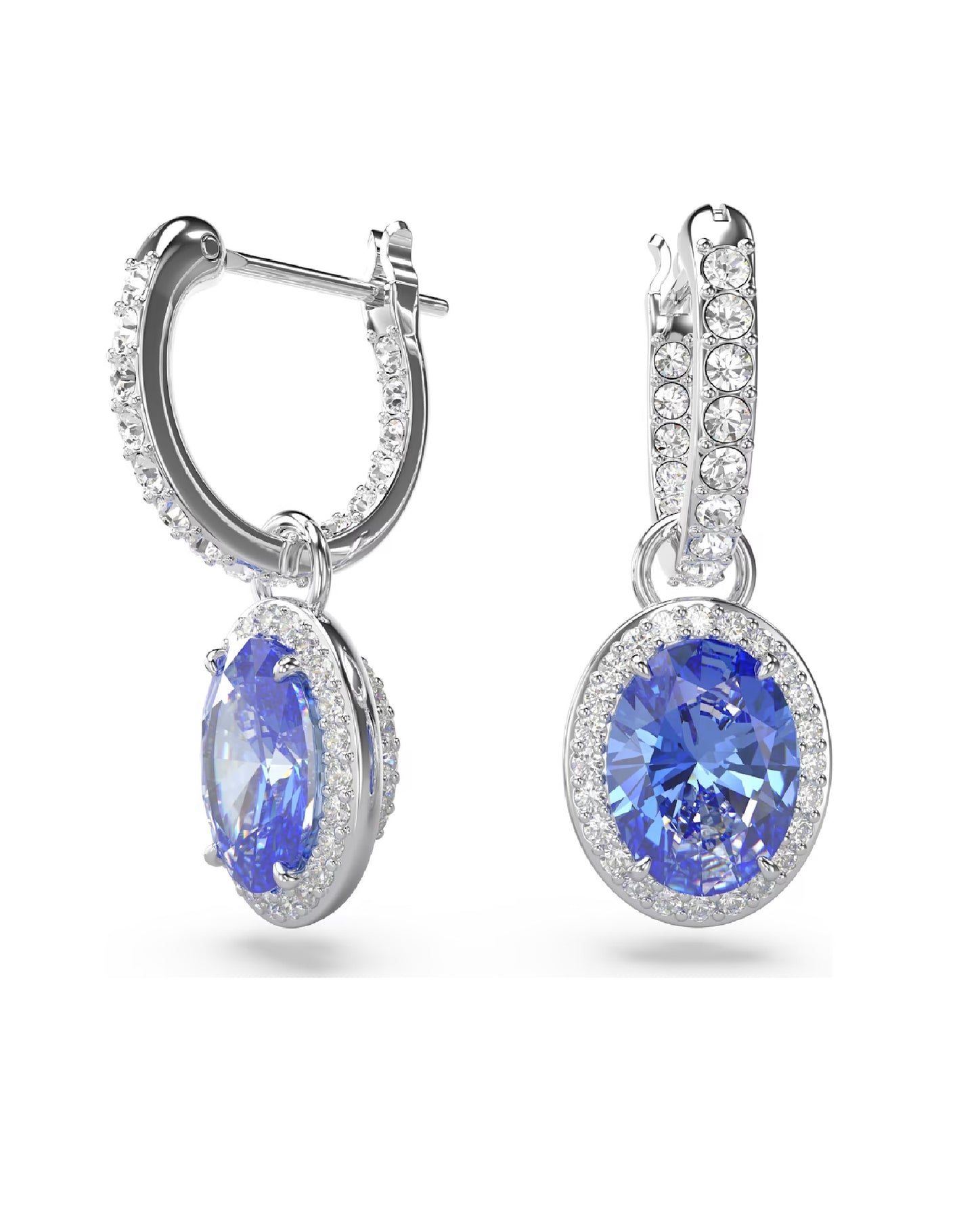 Swarovski 5671817 Swarovski CONSTELLA Drop Earrings, White Gold Tone Blue Crystal Earrings