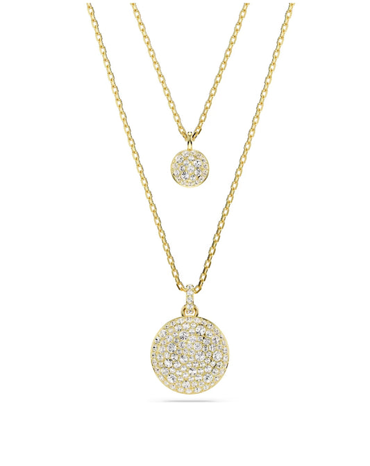 Swarovski 5683442 Swarovski Pendant DICE Yellow Gold Tone Necklace Necklaces