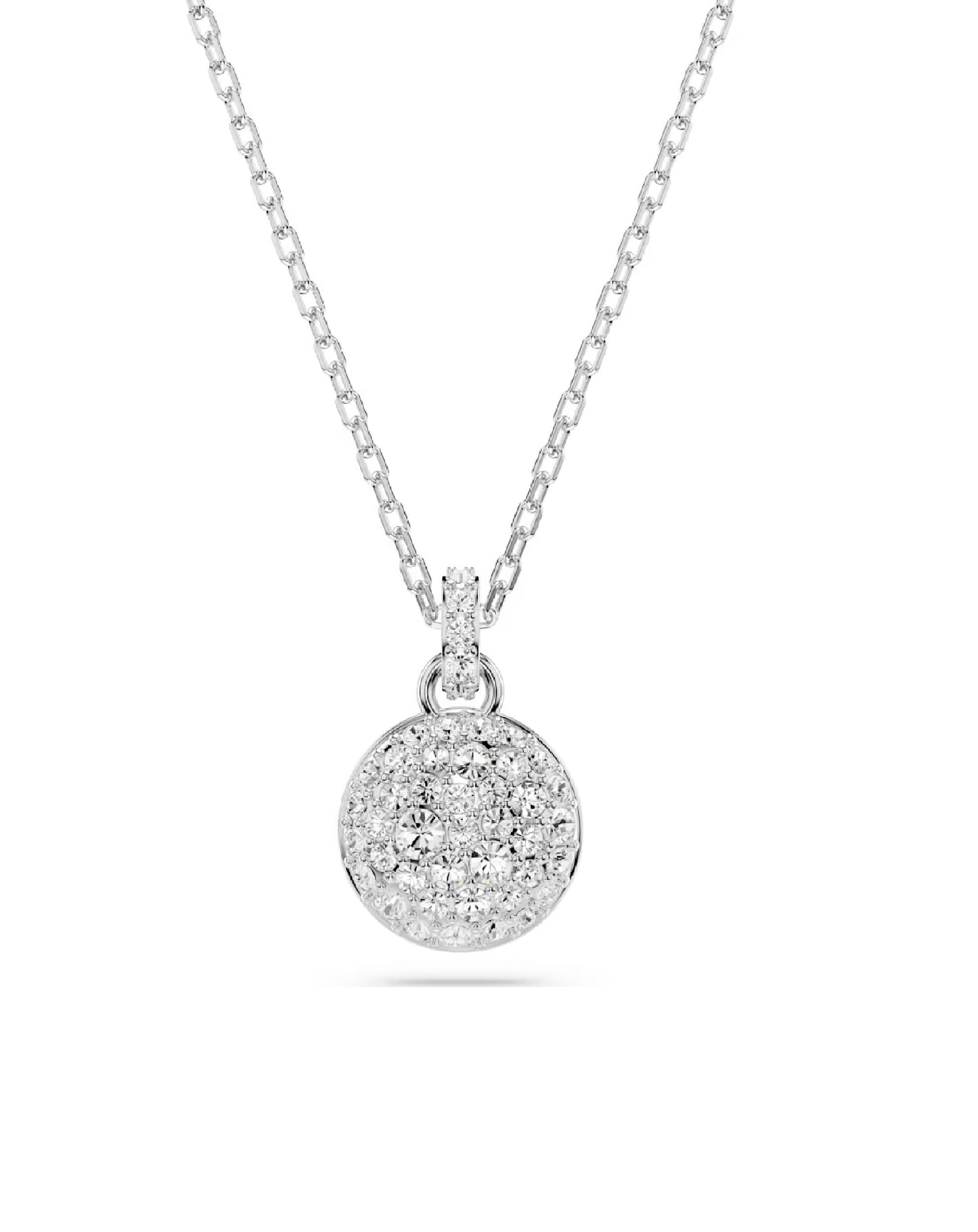 5683446 Swarovski Pendant WHITE Tone Necklace
