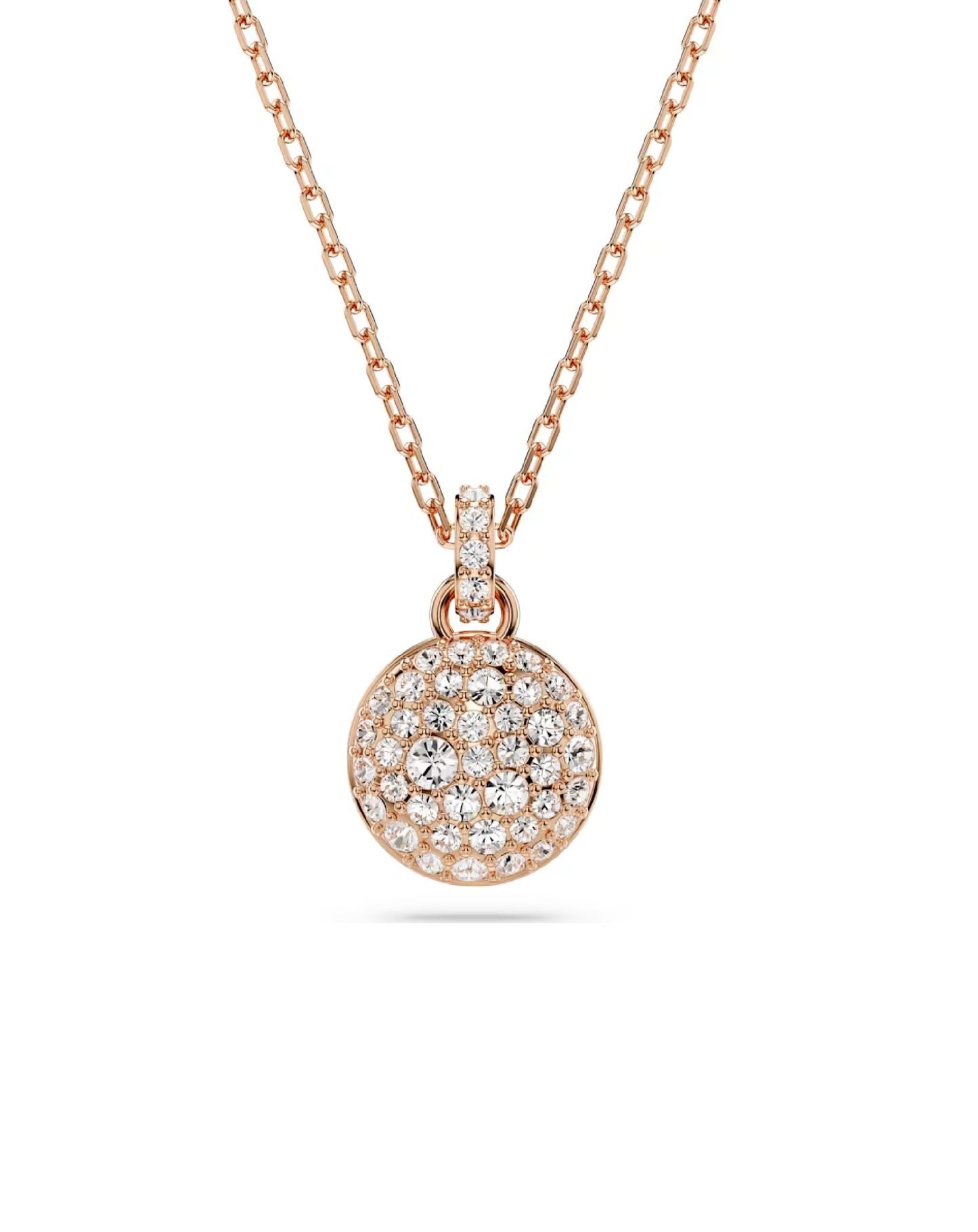 5683450 Swarovski Pendant ROSE Tone Necklace
