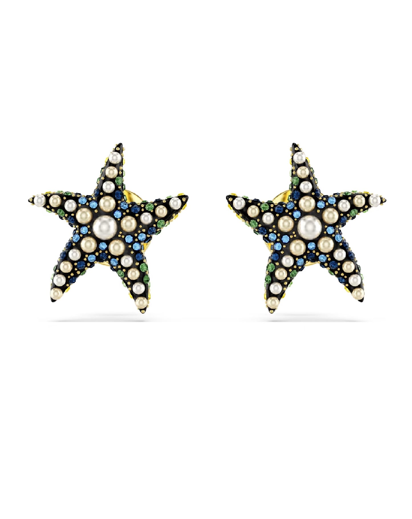 Swarovski 5684162 Swarovski Idyllia, Starfish, Small, Gold Tone DROP Earrings, STUD Earrings