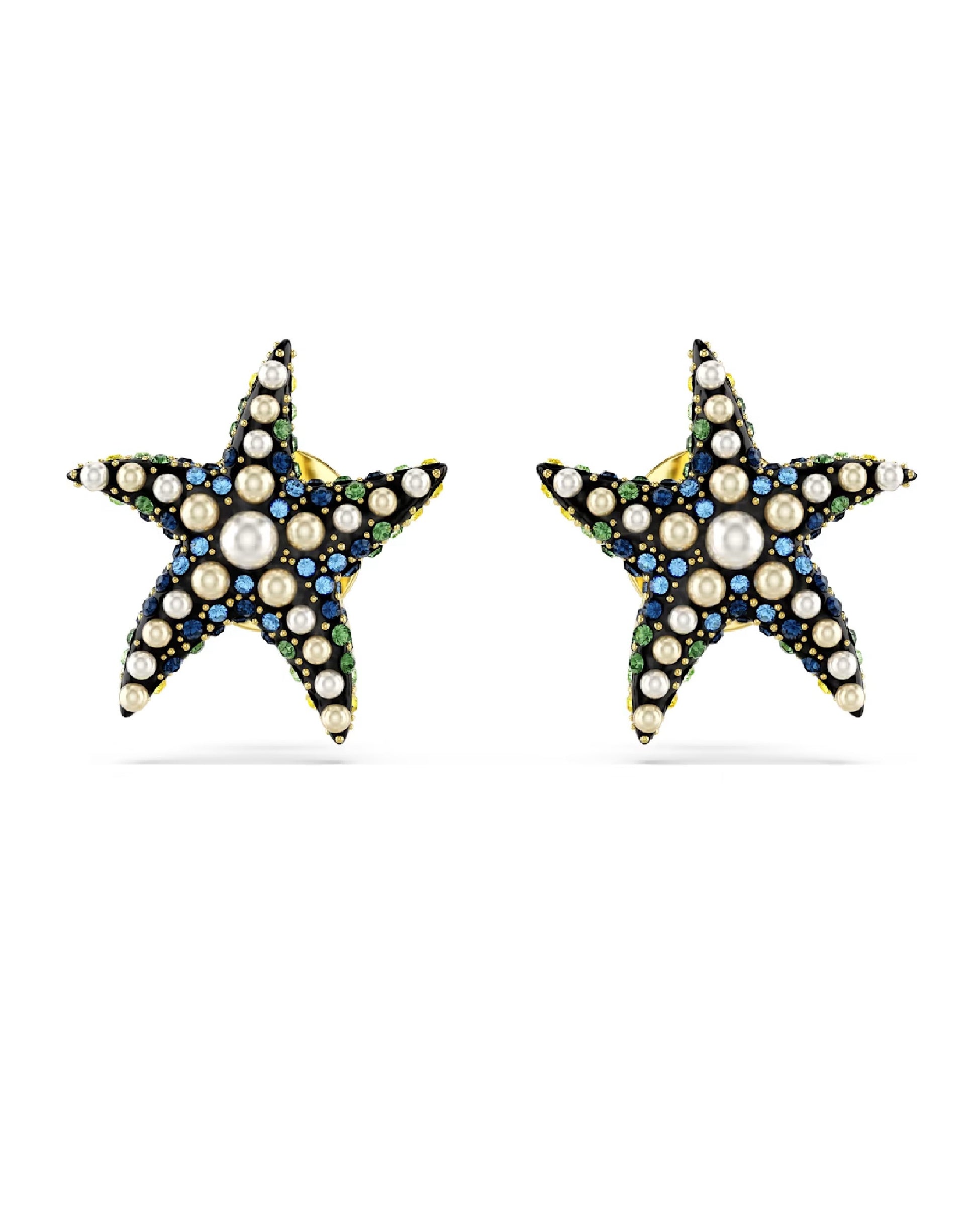 Swarovski 5684162 Swarovski Idyllia, Starfish, Small, Gold Tone DROP Earrings, STUD Earrings