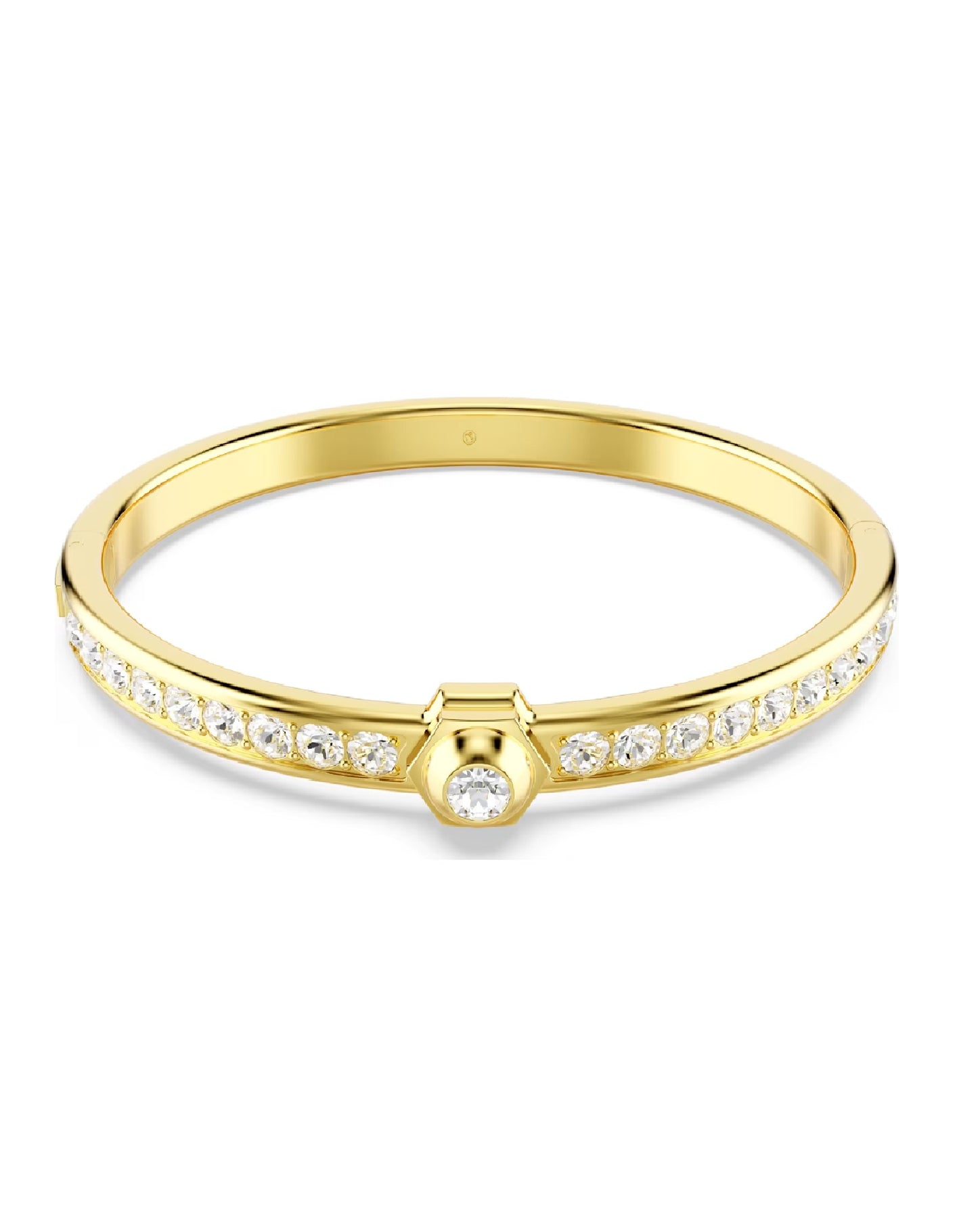Swarovski 5688494 Swarovski Numina Bangle, Yellow Gold Tone Bracelet, White, L Necklaces