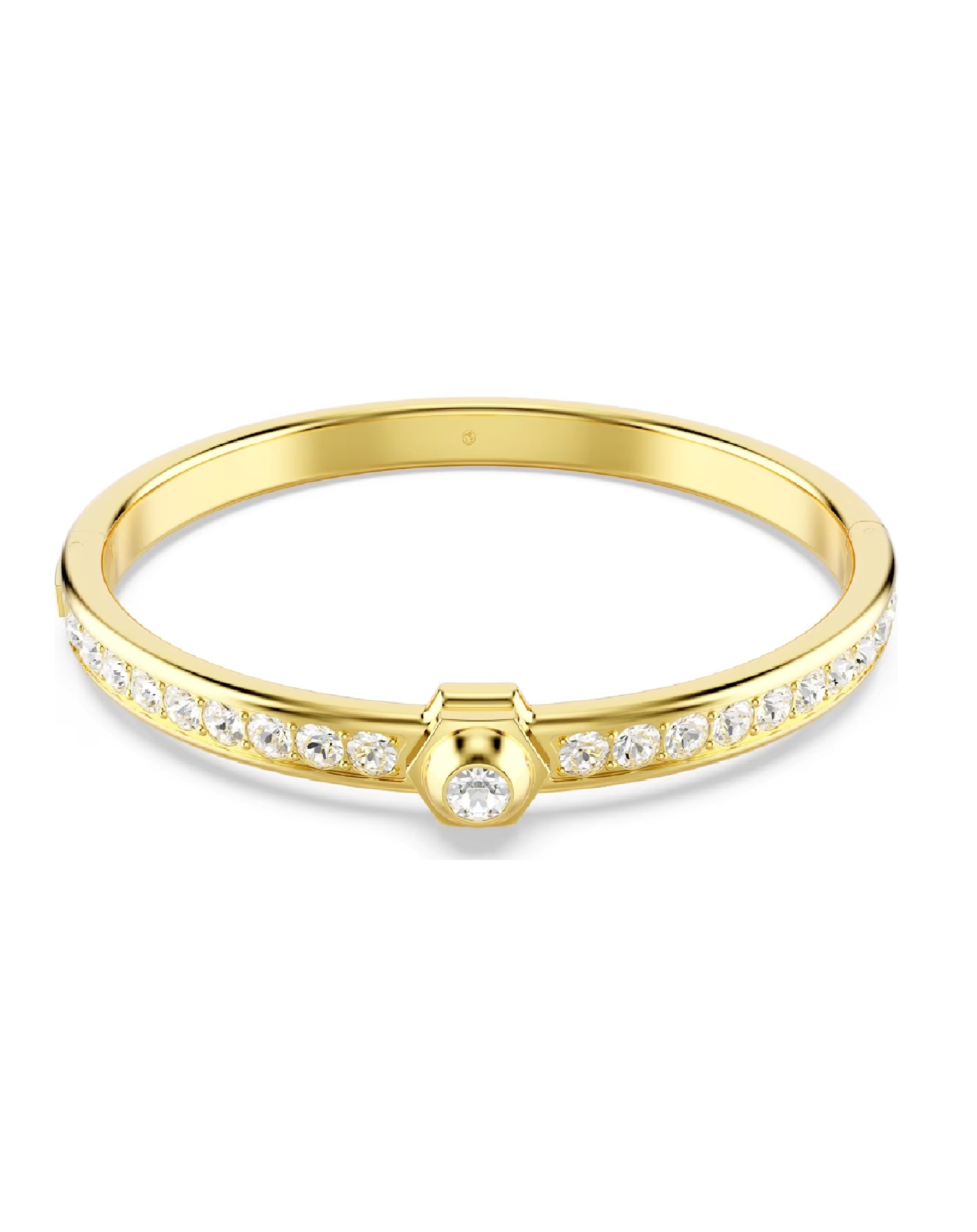Swarovski 5688494 Swarovski Numina Bangle, Yellow Gold Tone Bracelet, White, L Necklaces
