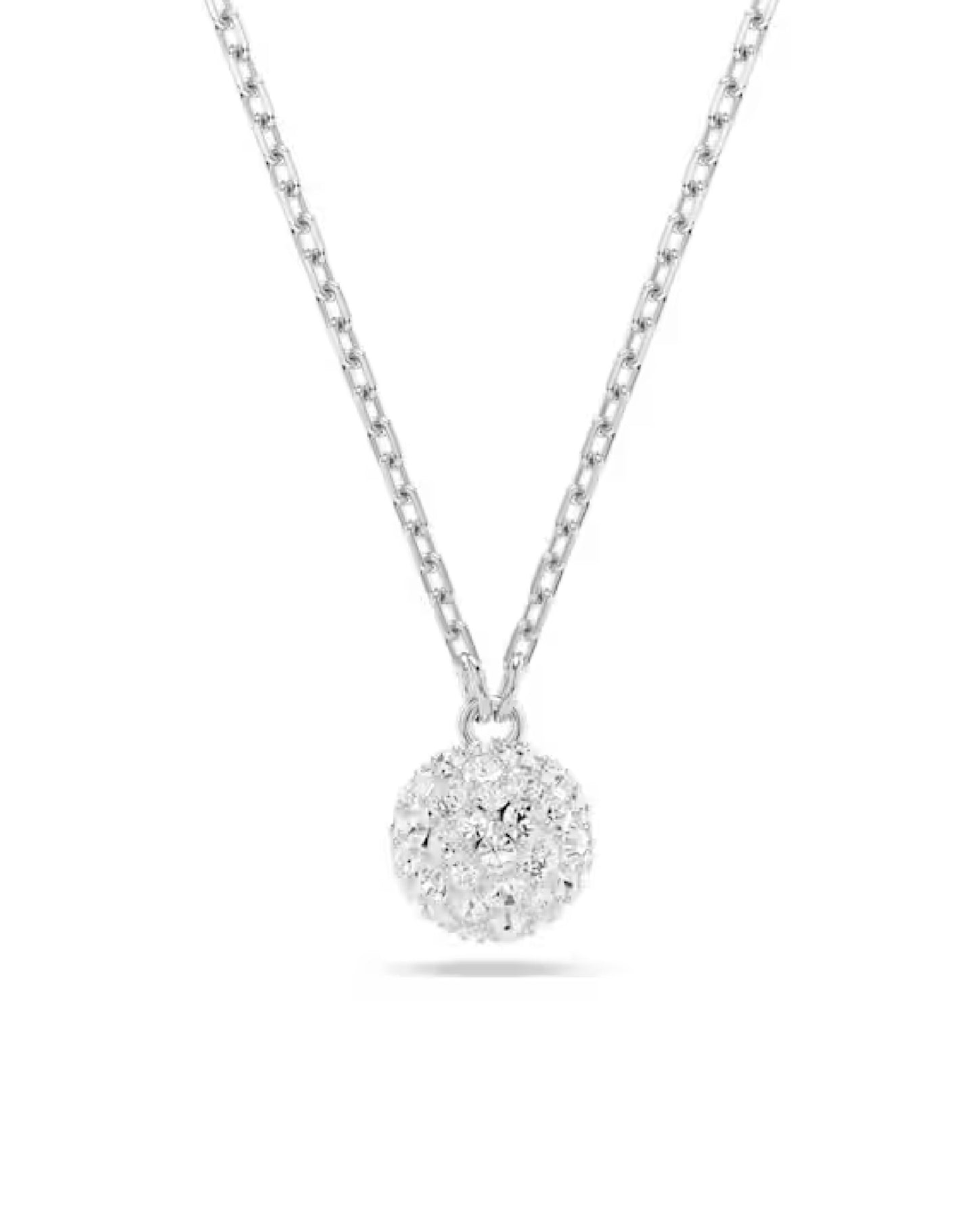 5693206 Swarovski DEXTERA Pendant, White Tone Rhodium Plated
