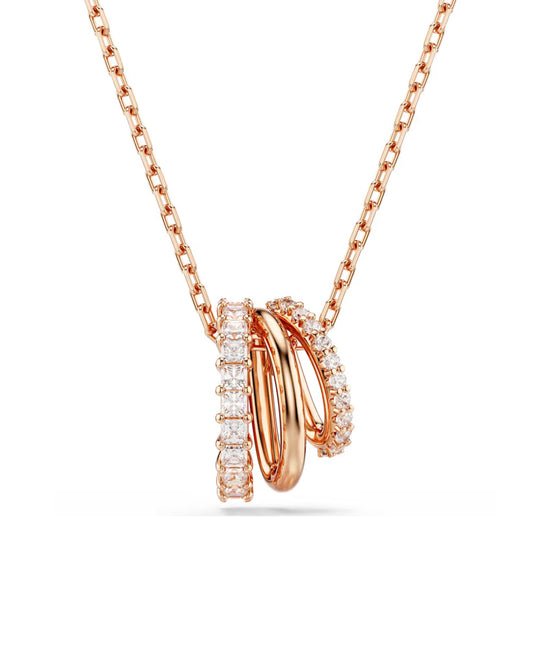 5701494 Swarovski Rose Gold Tone Hyperbola Pendant