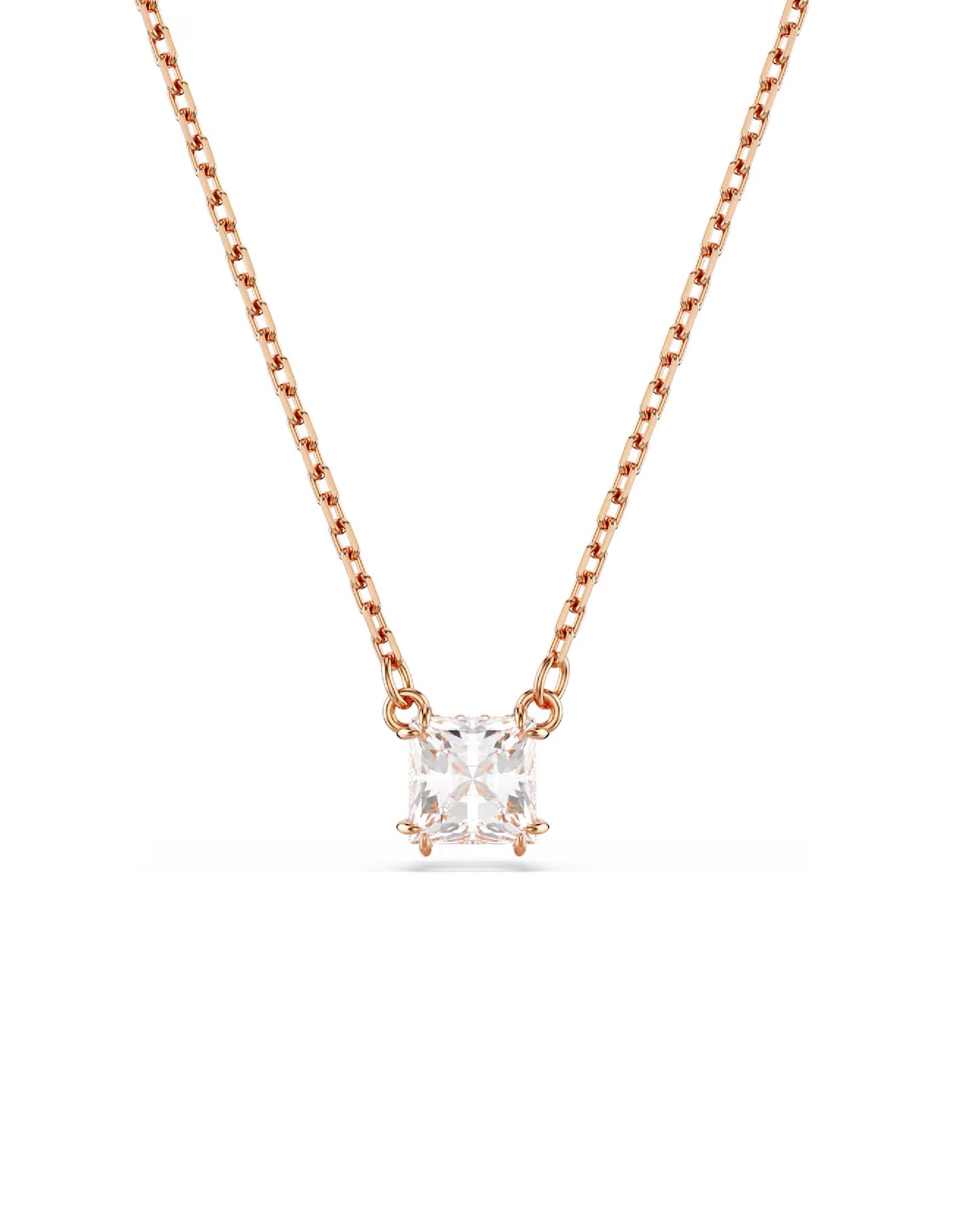 5701904 Swarovski Stilla WHITE Pendant, Rose Rhodium Plating