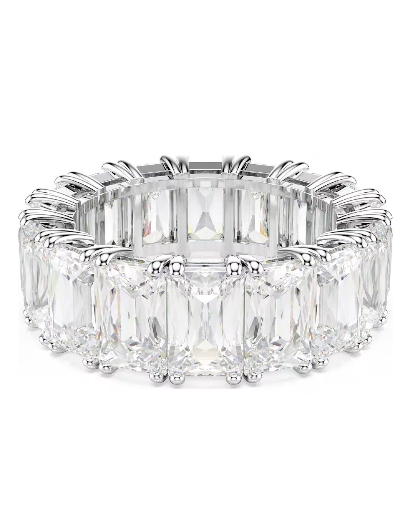 5709276 Swarovski MATRIX VITTORE White Rhodium Plated Ring Size 55