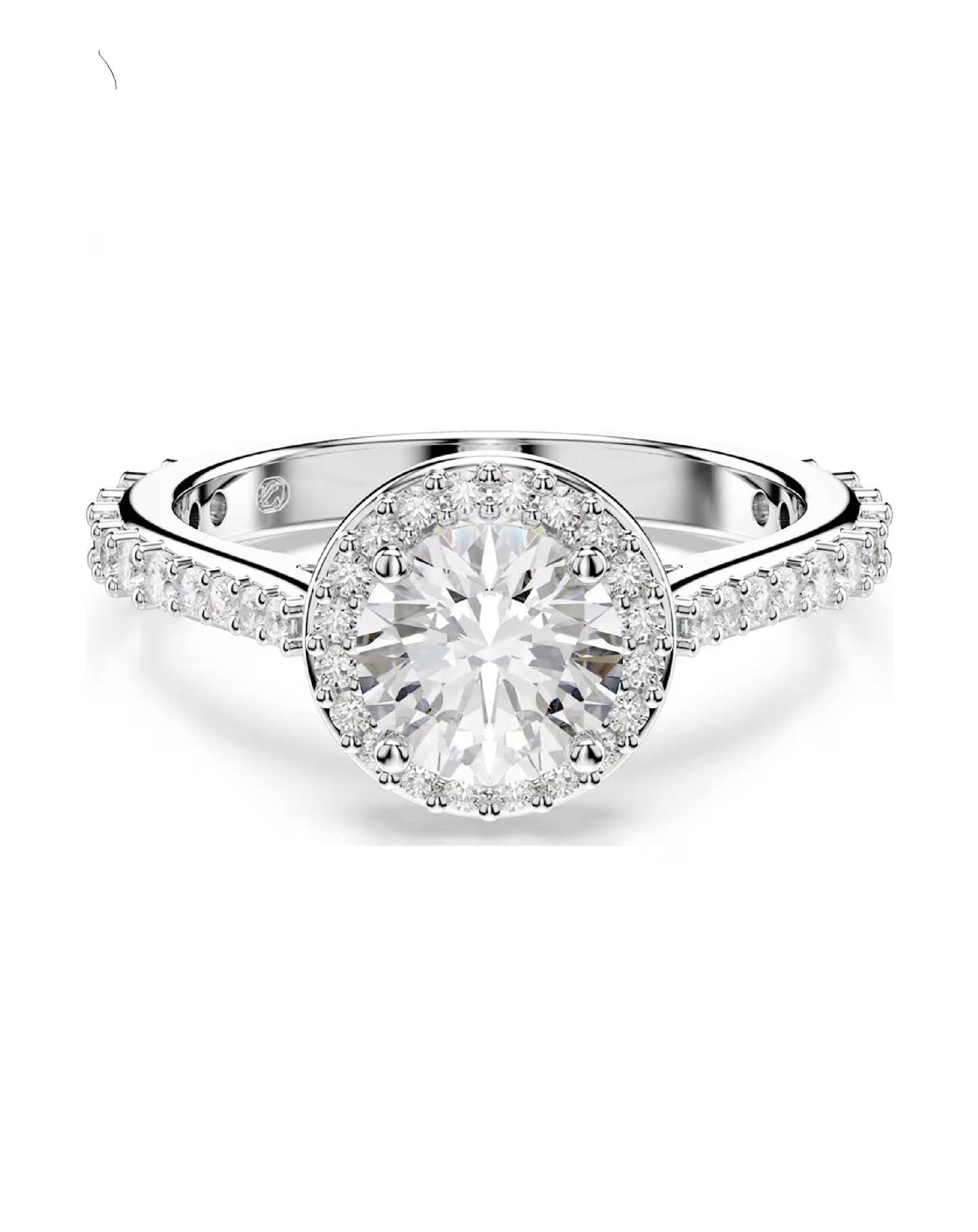 5636267 Swarovski Una Angelic Cocktail White Tone Ring