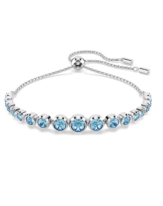 5719282 Swarovski Imber, Blue Bracelet Silver Tone Plated Size M