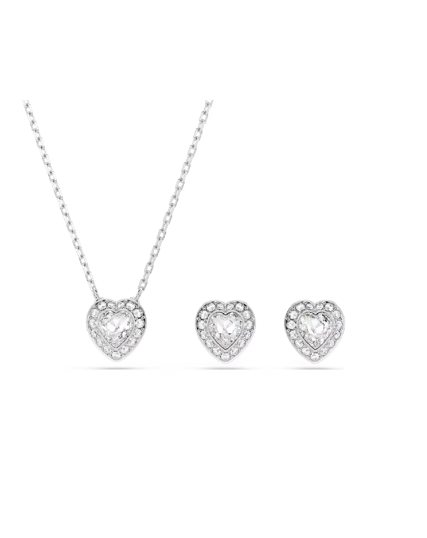 5720849 Swarovski Capsule Pendant & Earring White Tone