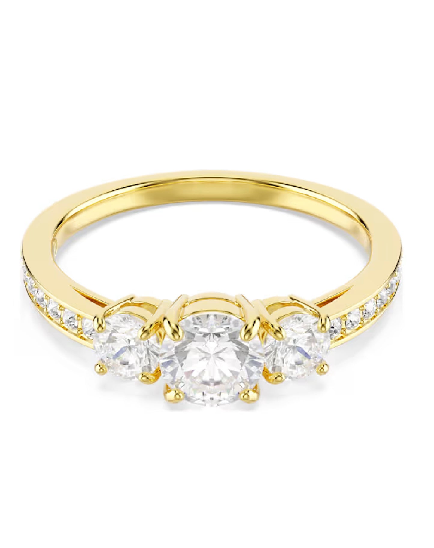 5723292 Stilla Cocktail Ring SWAROVSKI White Rhodium Plated Ring Size 50