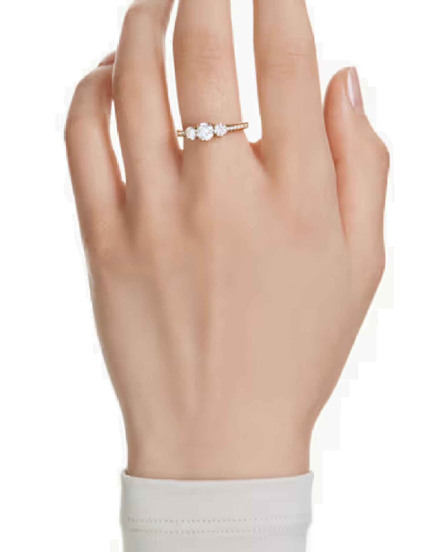 5723292 Stilla Cocktail Ring SWAROVSKI White Rhodium Plated Ring Size 50