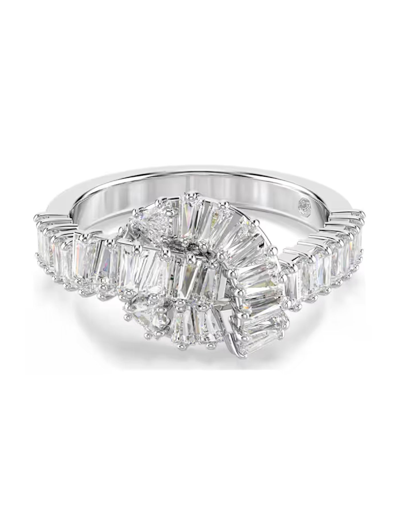 5727122 Matrix Ring SWAROVSKI White Rhodium Plated Ring Size 55