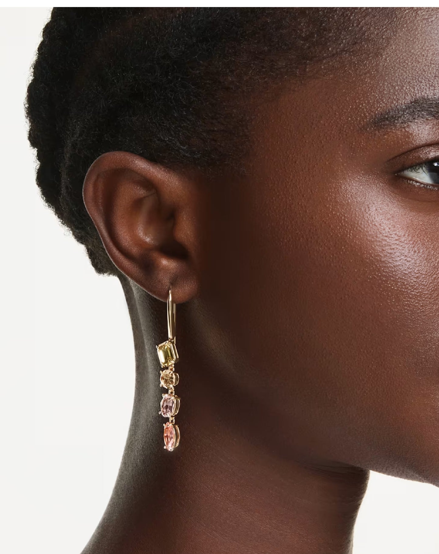 5737454 Swarovski Gema Drop Earrings, Gold Tone
