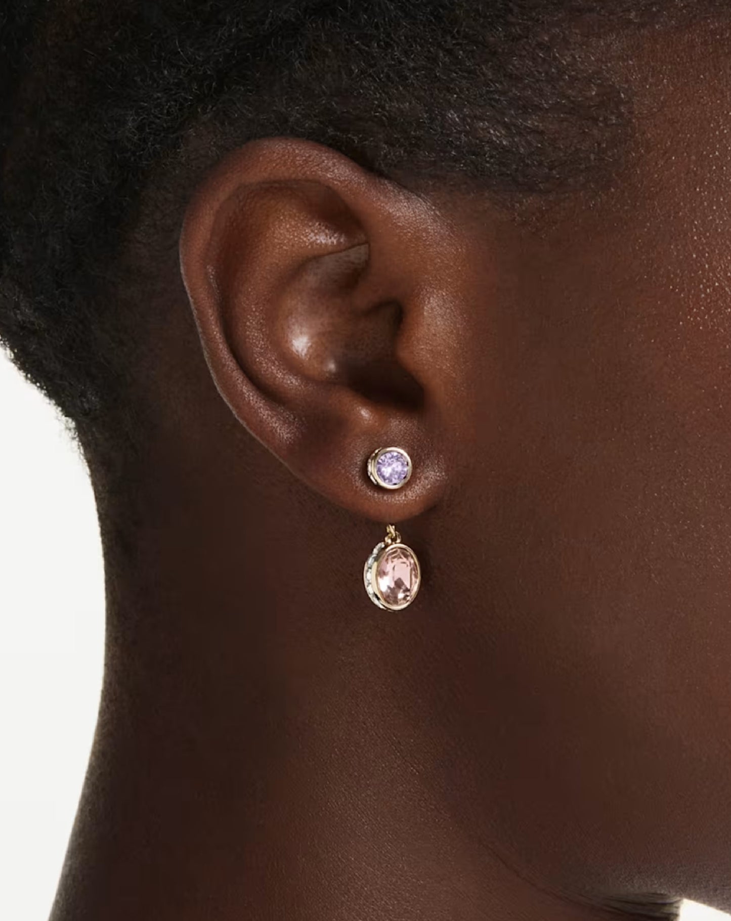 5738478 Swarovski Chroma Drop Earrings, Gold Tone
