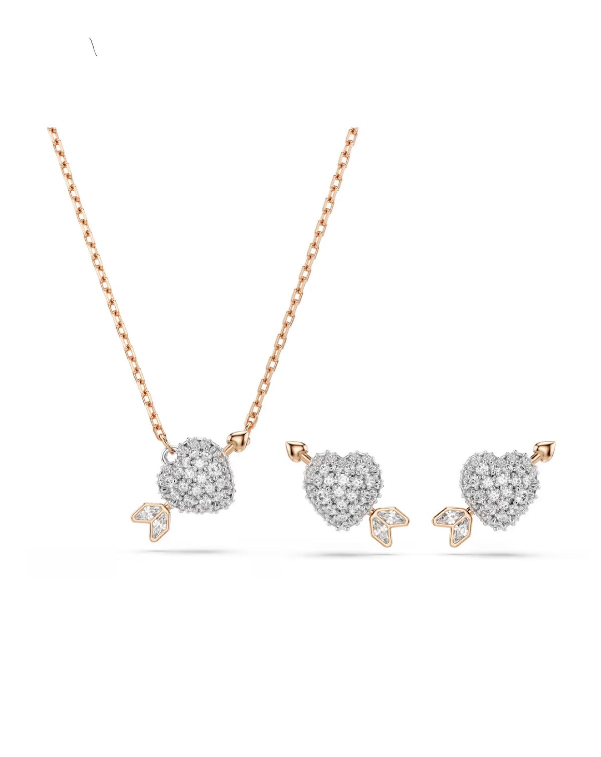 5745580 Swarovski Snow Flakes Idyllia Set, Rose gold Tone