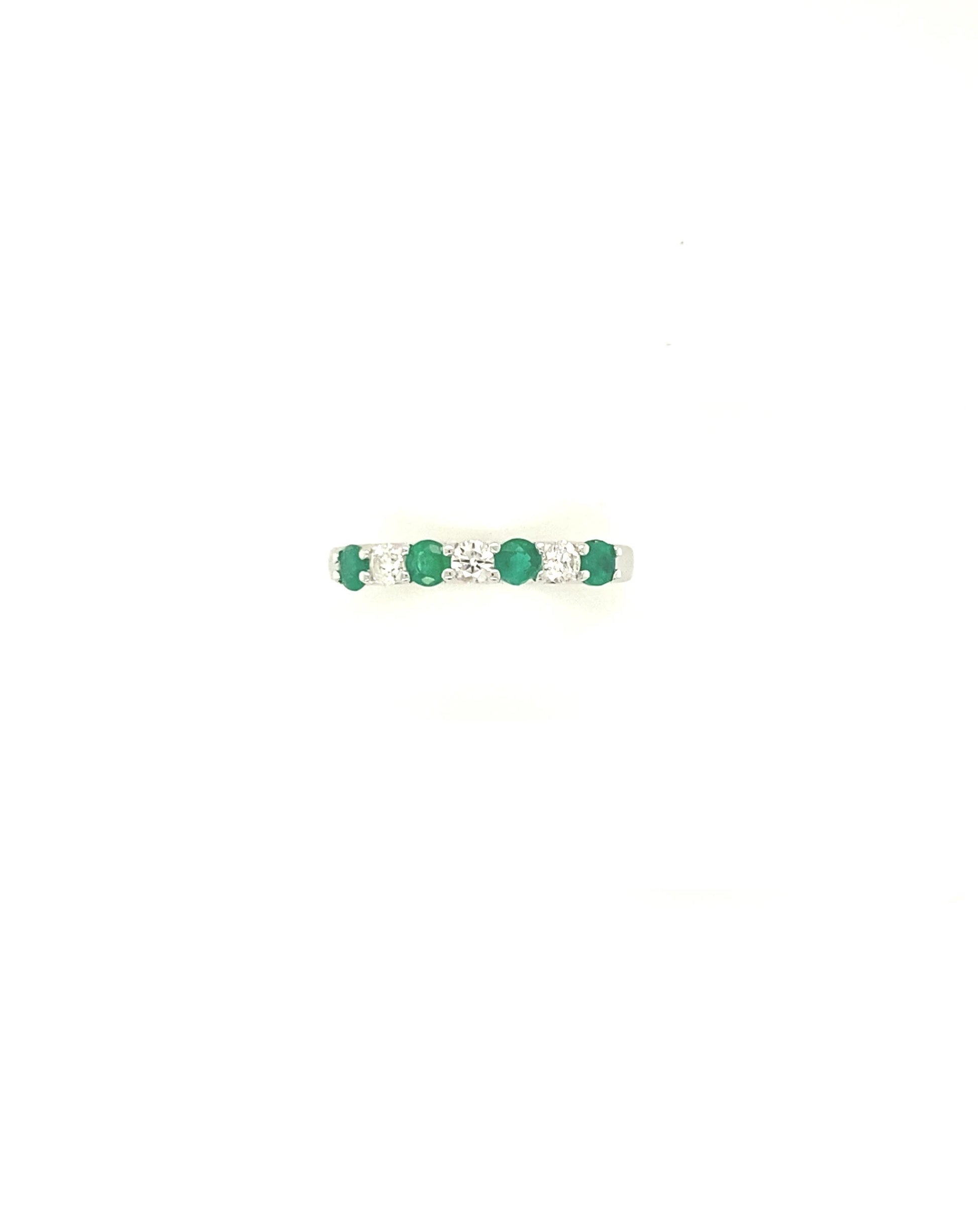 Diamonds WhiteGold Emerald Diamond Ring, 0.50 CT - 0.21 CT Rings