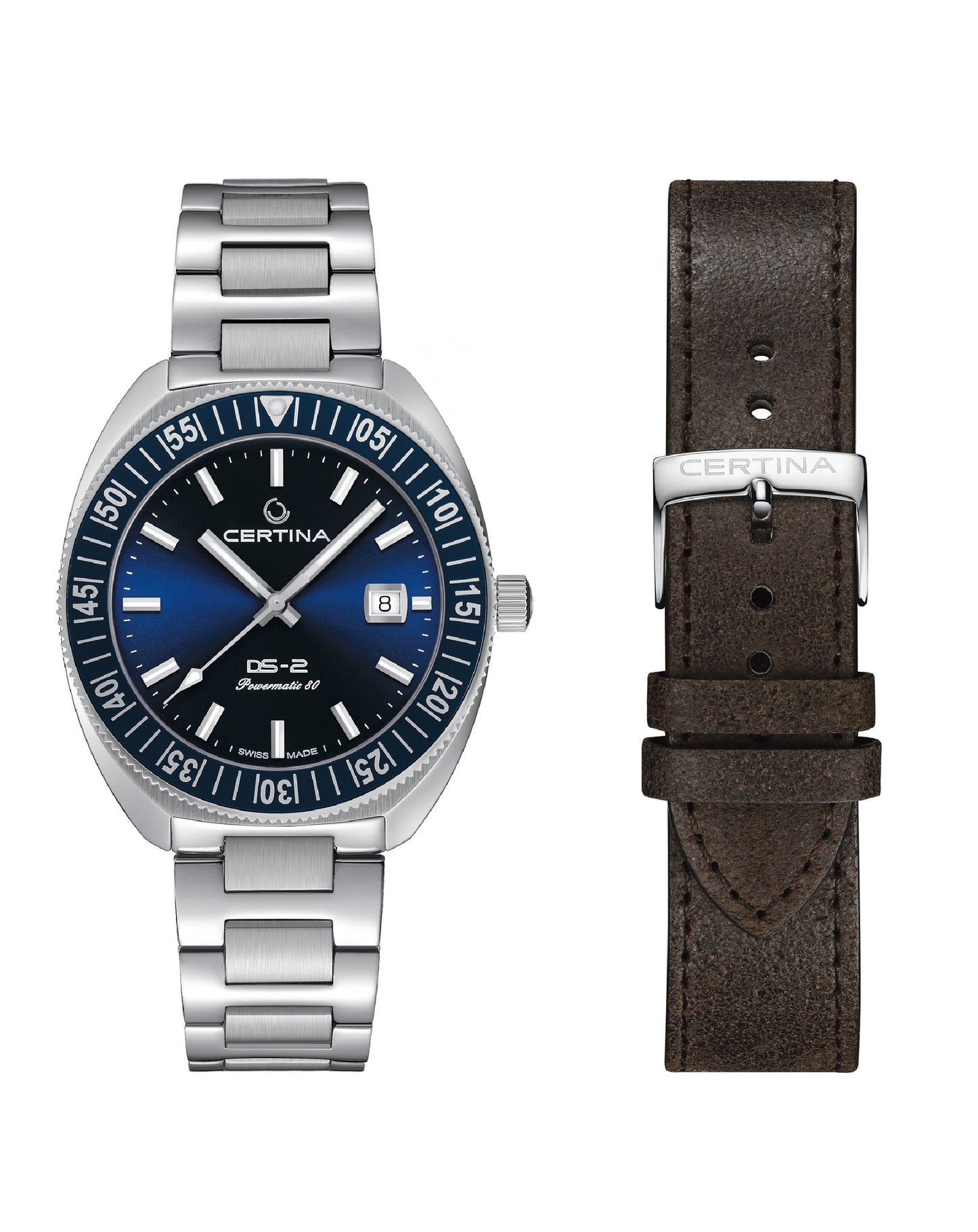 Certina C024.607.11.041.02 Certina DS-2 Automatic 2 Straps 80 H reserve Watch