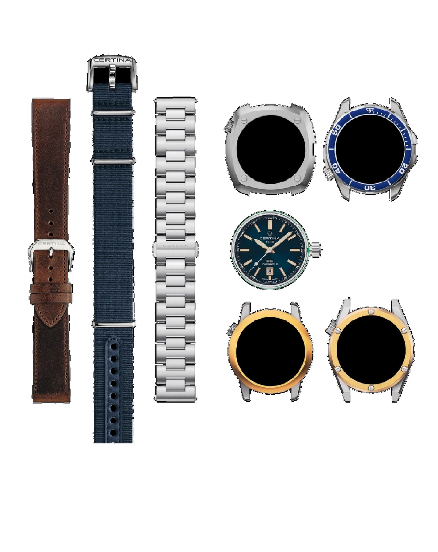 C041.407.19.041.01 Certina DS + BLACK DIAL SPORT KIT