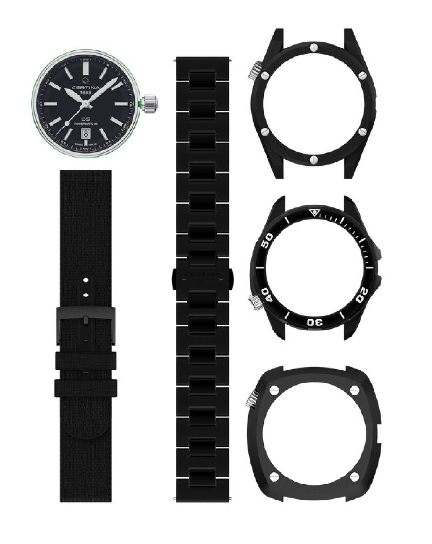 Certina C041.407.39.051.00 Certina DS + BLACK DIAL SPORT KIT Watch