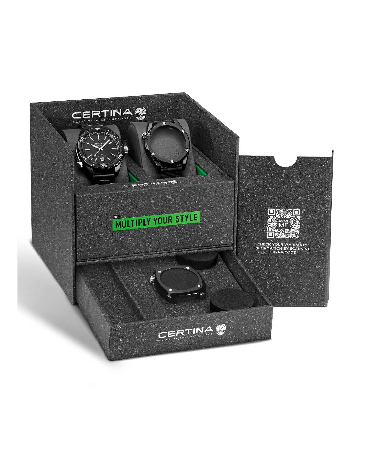 Certina C041.407.39.051.00 Certina DS + BLACK DIAL SPORT KIT Watch