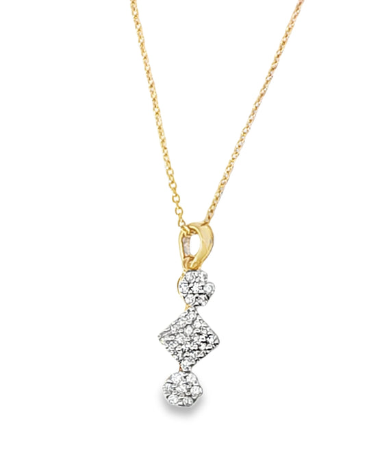 Round & Rhombus Diamond Pendant