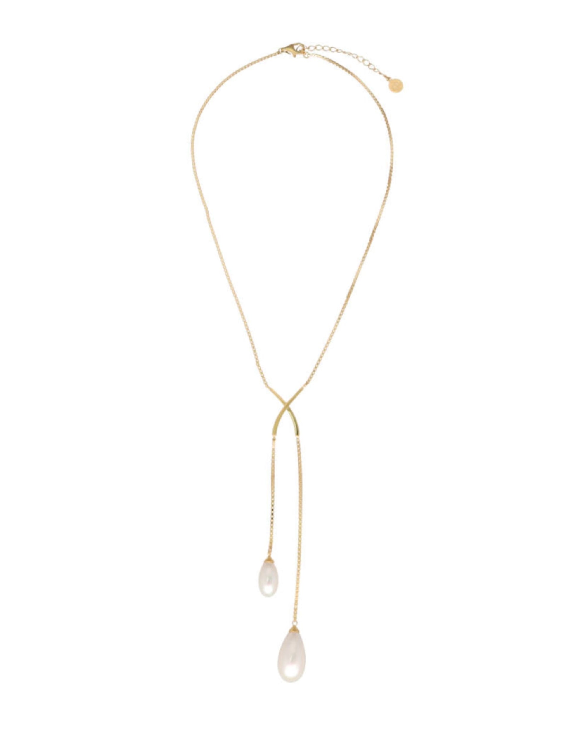 Majorica 16587,01,1,000,010,1 . Necklace White Pearl Tender, Yellow gold plated Necklaces