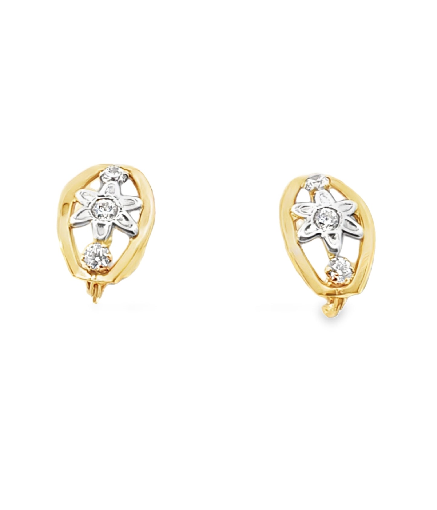FLORAL EARRINGS 18 KT GOLD