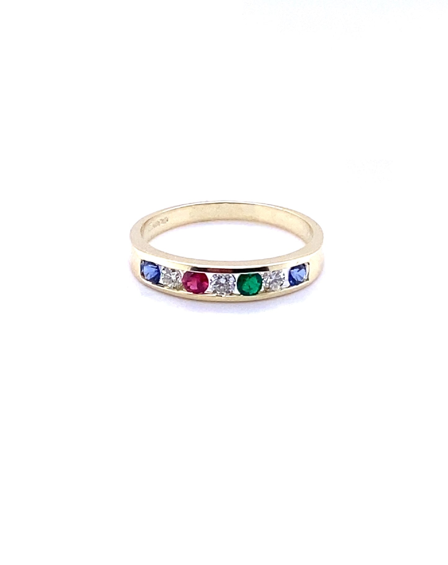 Diamonds Channel setting Diamond Ring, Semi-Precious 0.50Ct + 0.20 Ct Rings